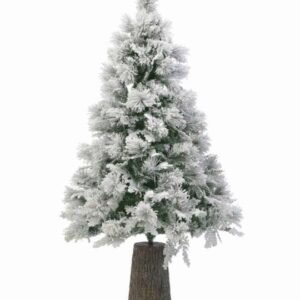 Albero di Natale Verde Innevato su Tronco h210 cm