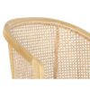 Sedia Olmo Rattan Naturale A Griglia Seduta In Cotone Beige