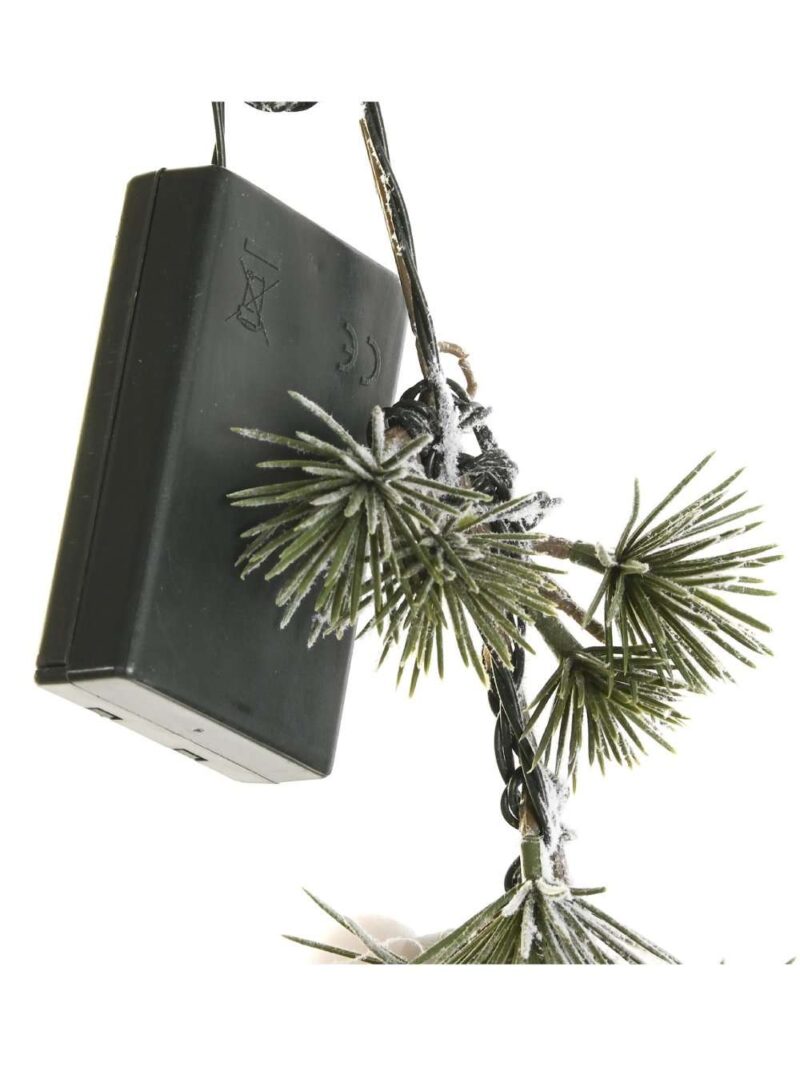 Ghirlanda Verde Innevata Con Luci Led 180 Cm