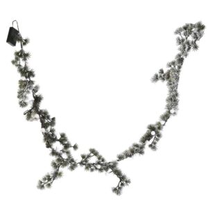 Ghirlanda Verde Innevata con Luci LED 180 cm