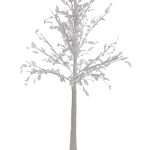 Albero di Natale Bianco con Luci LED h150 cm