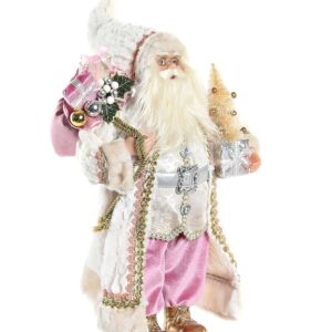 Decorazione Babbo Natale con Doni Rosa