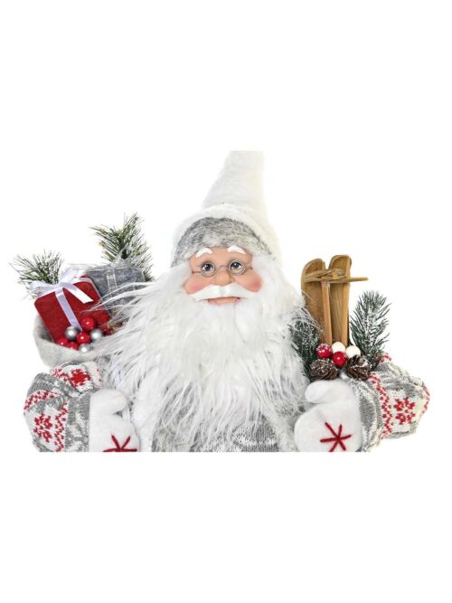 Decorazione Babbo Natale con Doni Bianco Grigio