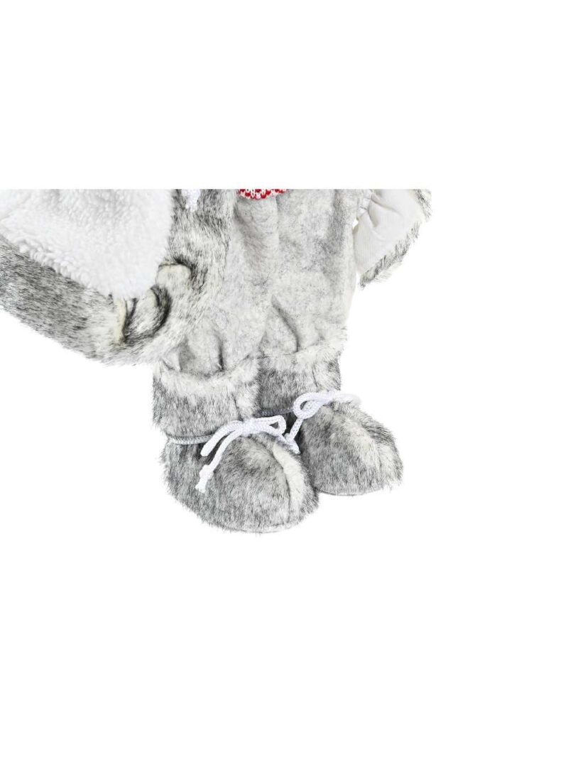 Decorazione Babbo Natale Con Doni Bianco Grigio