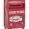 Cassetta Postale Di Babbo Natale In Metallo Rossa