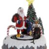 Figura Natalizia Con Babbo Natale Led E Trenino