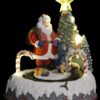 Figura Natalizia Con Babbo Natale Led E Trenino