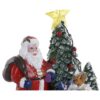 Figura Natalizia Con Babbo Natale Led E Trenino