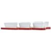 Set 4 Pz Tavola Aperitivo Ad Albero Natale Porcellana Bamboo