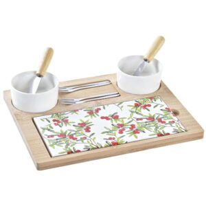 Tavola Aperitivo Bamboo Porcellana Set 10 pz
