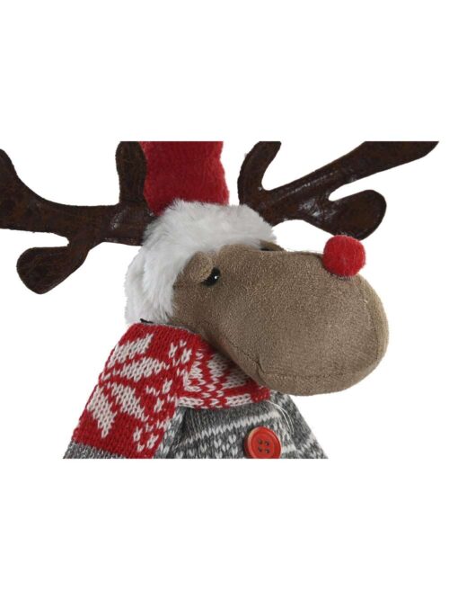 Decorazione Renna con Sciarpa Cappello Rosso