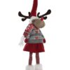 Decorazione Renna Con Sciarpa Cappello Rosso