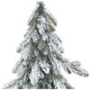 Albero Verde Innevato In Pvc Con Led H40