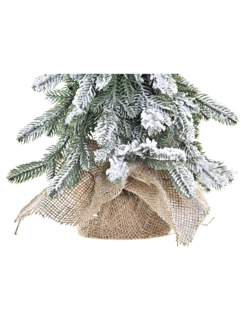 Albero Verde Innevato In Pvc Con Led H40