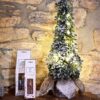 Albero Verde Innevato In Pvc Con Led H50