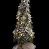 Albero Verde Innevato In Pvc Con Led H50