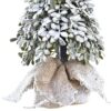Albero Verde Innevato In Pvc Con Led H50