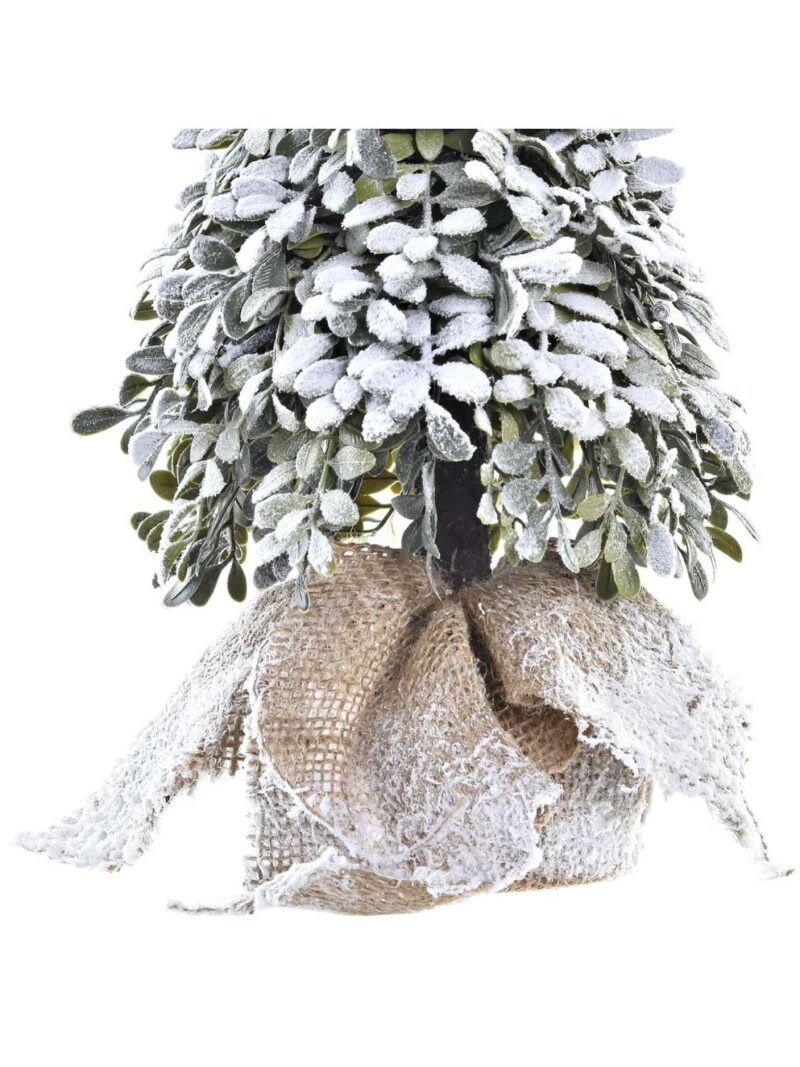 Albero Verde Innevato In Pvc Con Led H50
