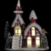 Figura Casetta Natalizia Con Led
