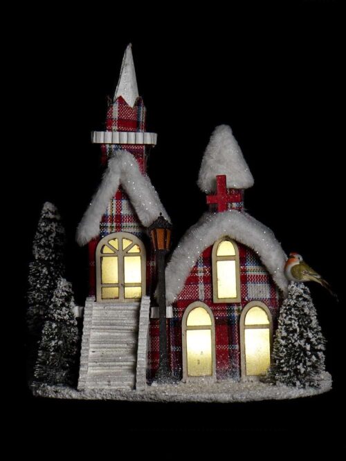 Figura Casetta Natalizia con Led