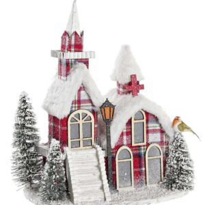Figura Casetta Natalizia con Led