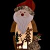 Decorazione Natalizia In Legno Naturale Colorato Con Led