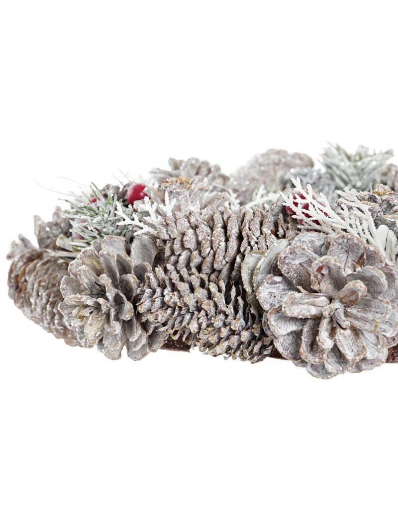 Ghirlanda Verde Con Pigne Marrone 150 Cm
