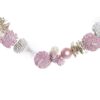 Ghirlanda Con Pigne E Palle Rosa 150 Cm