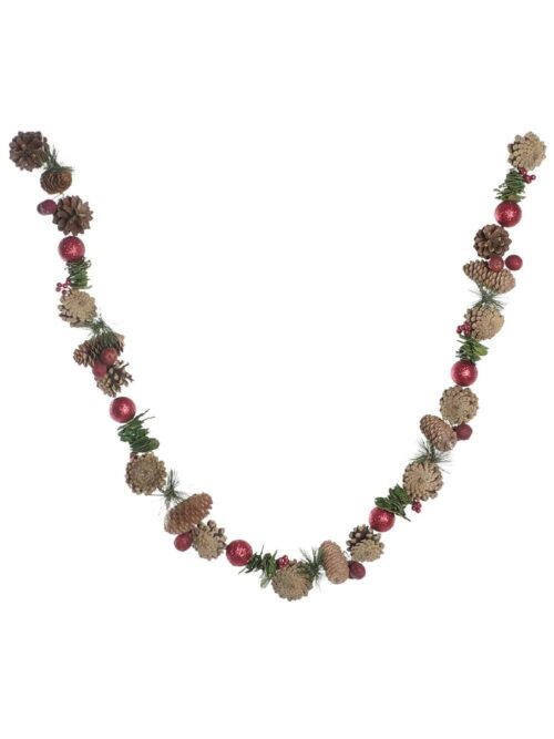 Ghirlanda Verde con Pigne Marrone 150 cm