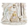 Figura Nascita In Resina Bianco Con Dettagli Oro