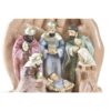 Figura Nascita Mani Multicolore In Resina