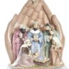 Figura Nascita Mani Multicolore In Resina