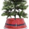Base Albero Babbo Natale In Vimini Rosso