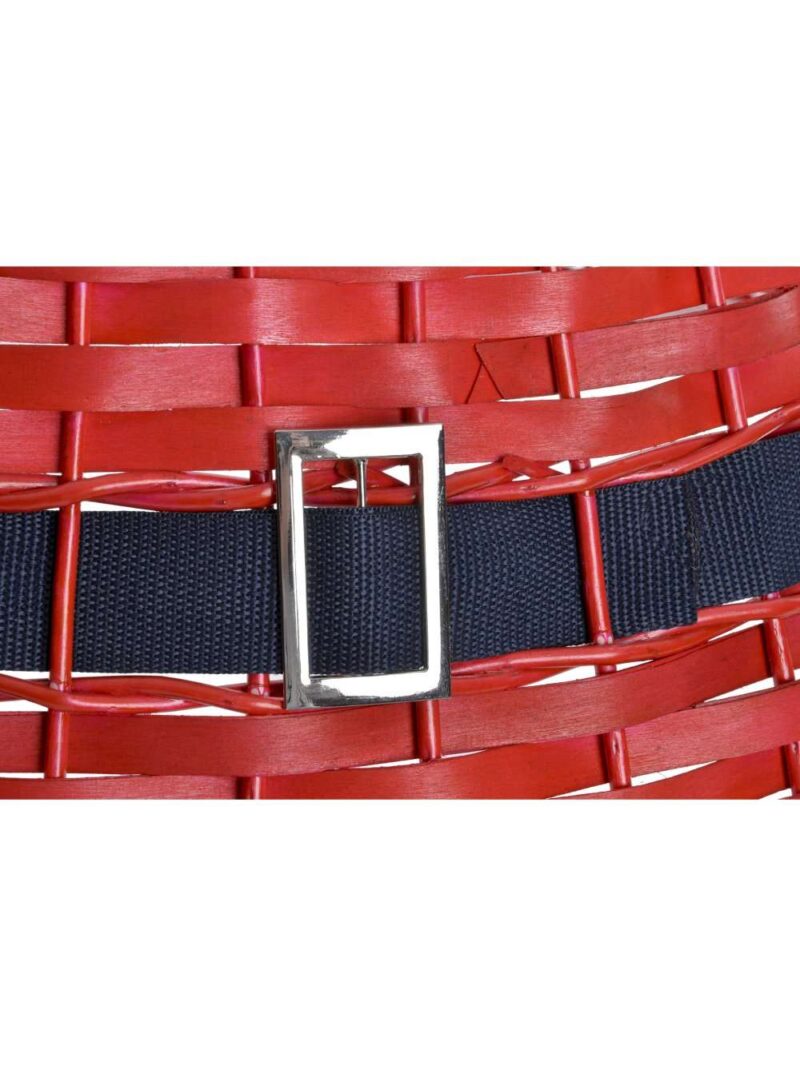 Base Albero Babbo Natale In Vimini Rosso