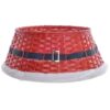 Base Albero Babbo Natale In Vimini Rosso