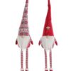 Decorazione Gnomo In Poliestere Rosso Bianco