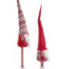 Decorazione Gnomo In Poliestere Rosso Bianco