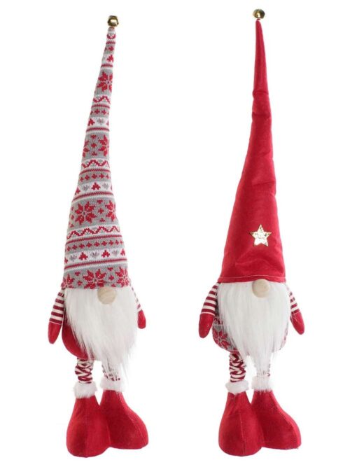 Decorazione Gnomo in Poliestere Rosso Bianco