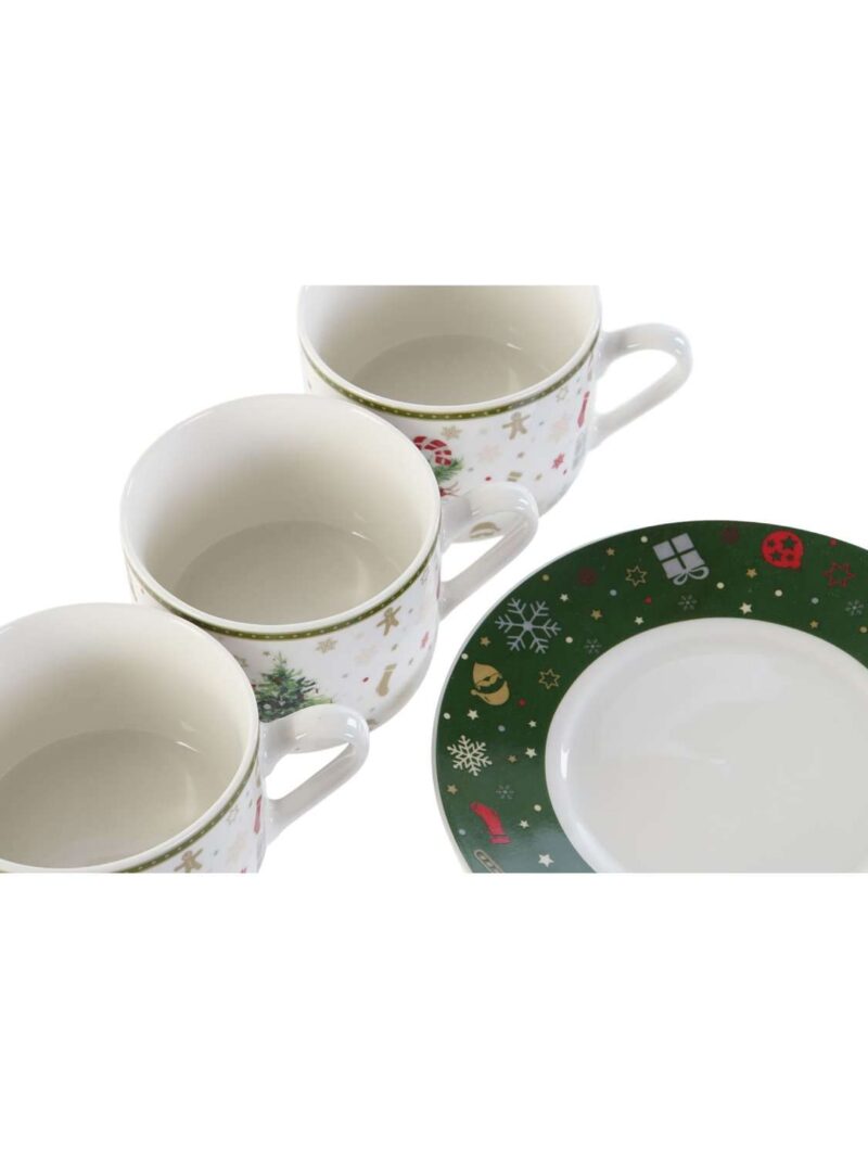 Set 6 Tazze Porcellana Decori Natalizi 200Ml
