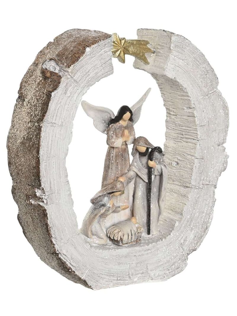 Nv-207004_2 Decorazione Nascita In Tronco Con Stella Dorata