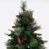 Albero Di Natale Verde Con Luci Led E Pigne H210 Cm