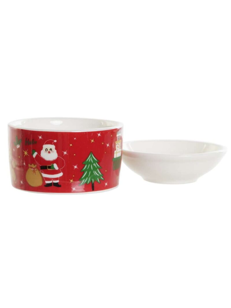 Tavola Aperitivo Babbo Natale Legno E Porcellana