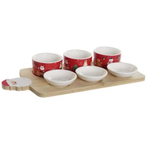 Tavola Aperitivo Babbo Natale Legno e Porcellana