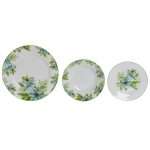 Set 18 Piatti Porcellana con Decori Natalizi Verde