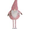 Figura Gnomo Allungabile Con Barba Bianca E Vestito Rosa
