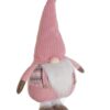 Figura Gnomo Allungabile Con Barba Bianca E Vestito Rosa