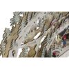 Casetta Paesaggio Natalizio In Legno Naturale Con Led Multicolore