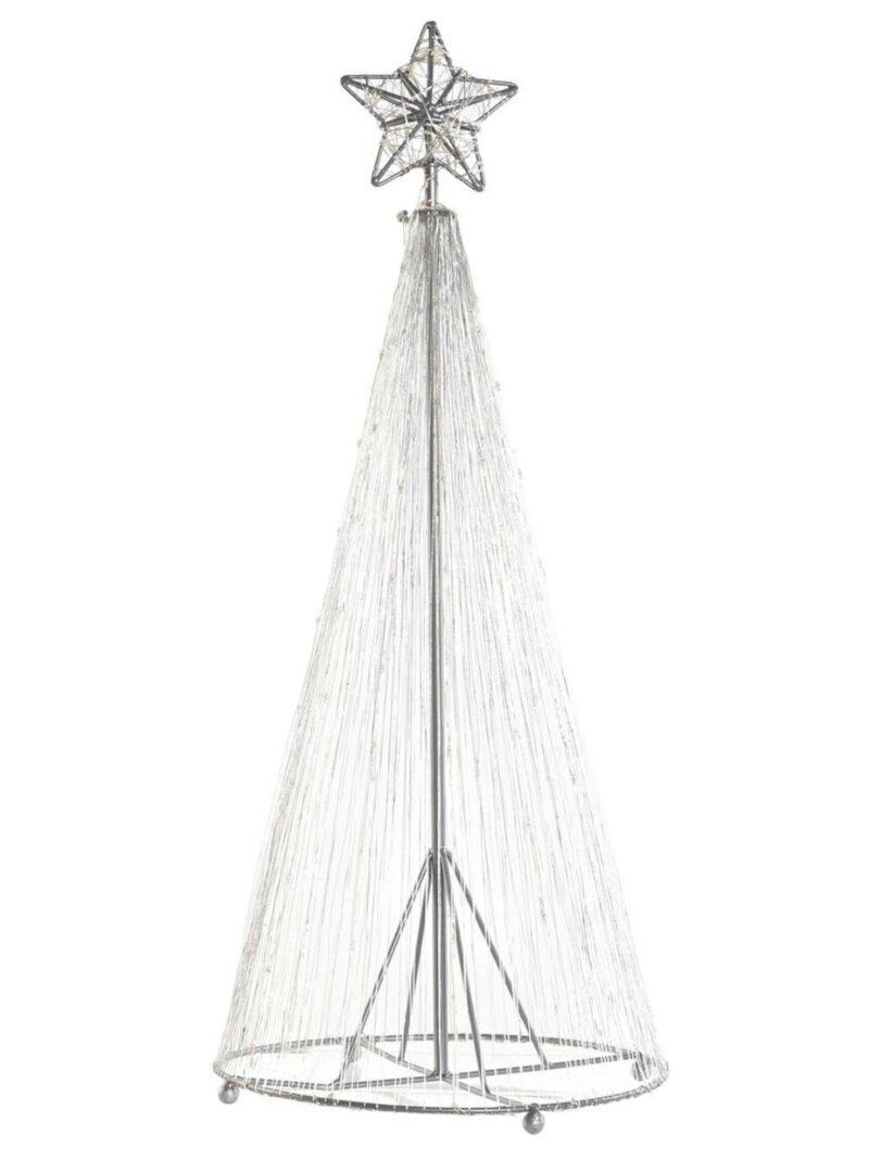 Decorazione Luminosa Cono Con Stella E Led H60