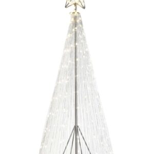 Decorazione Luminosa Cono con Stella e Led h60