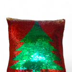 Cuscino Albero di Natale in Paillettes 45x45x15